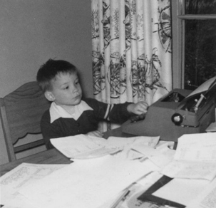 Your editor at work, 1956