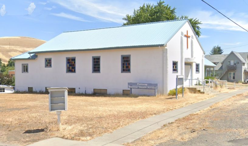 View of Pomeroy, Washington, Assembly of God church building from 10th Street