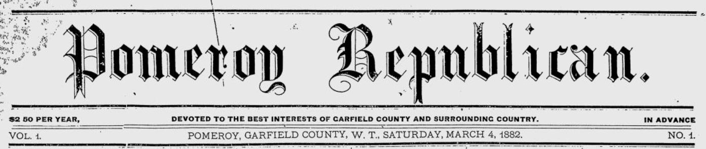 Pomeroy Republican masthead