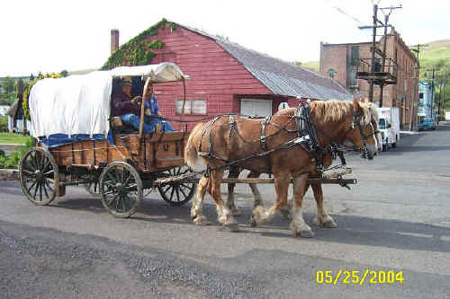 Lewis & Clark Bicentennial Trail Ride through Columbia/Garfield Counties, May 2003 in Pomeroy WA
