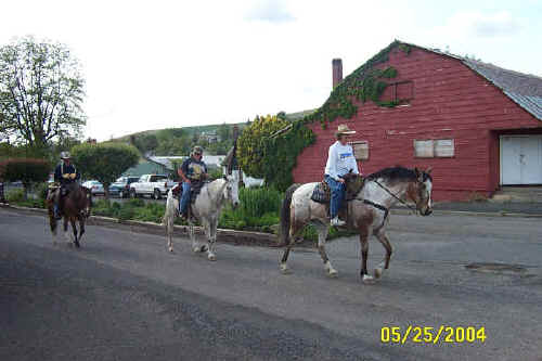 Lewis & Clark Bicentennial Trail Ride through Columbia/Garfield Counties, May 2003 in Pomeroy WA