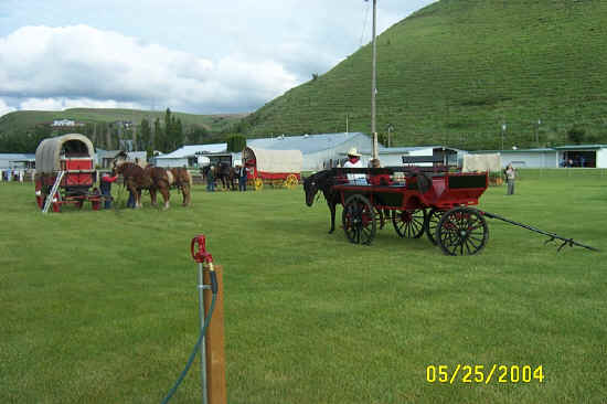 At the end of the trail on the Lewis & Clark Trail Ride, Pomeroy, Washington