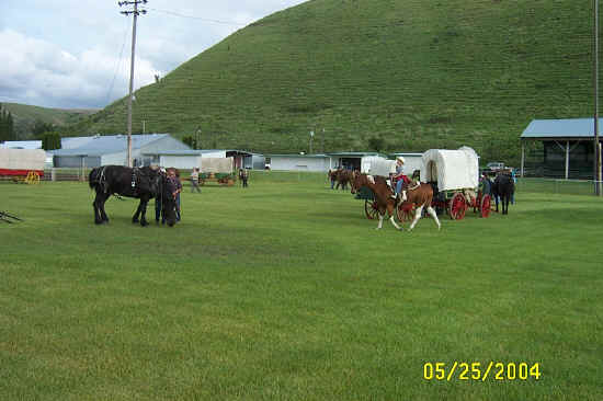 At the end of the trail on the Lewis & Clark Trail Ride, Pomeroy, Washington