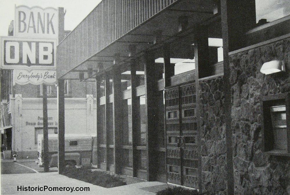 The Old national Bank Branch in Pomeroy in 1969