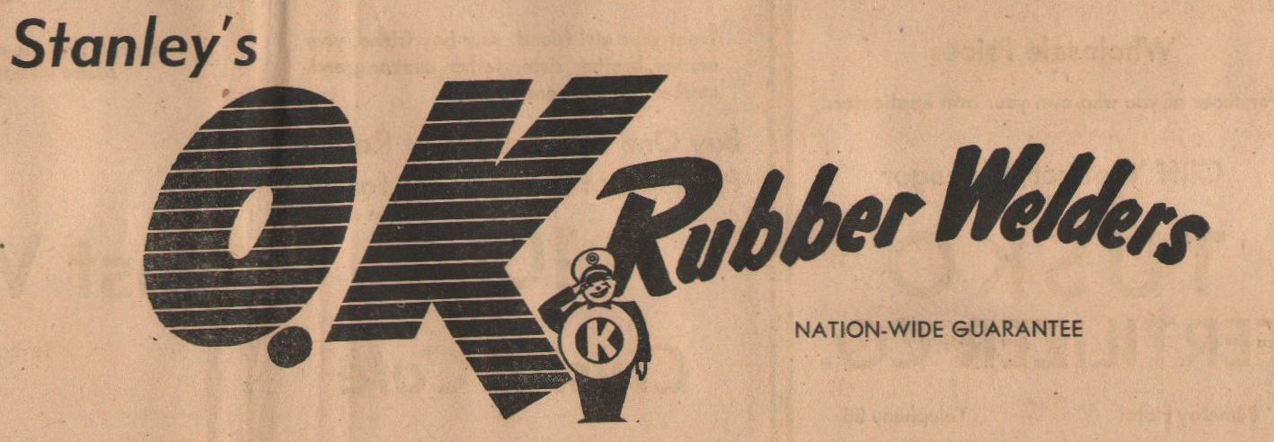 Stanley's OK Rubber Welders logo