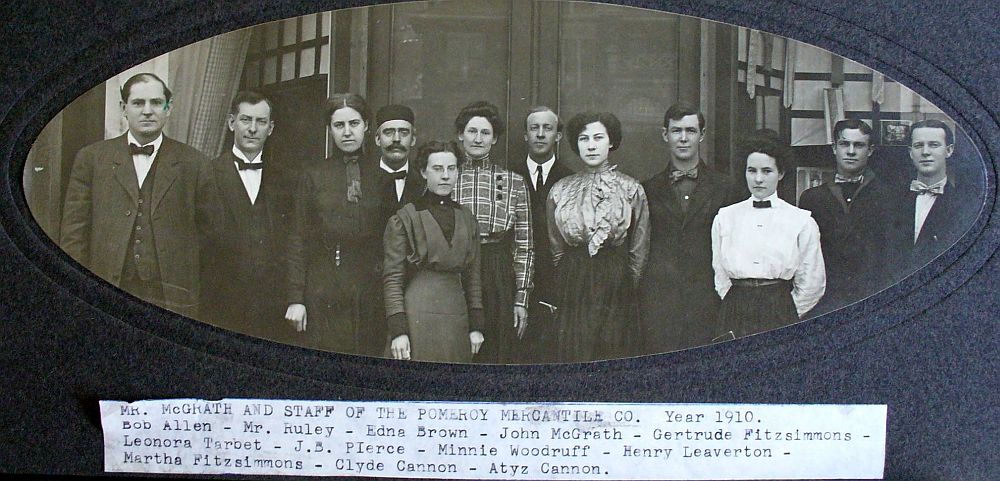 Pomeroy Mercantile employees in 1910, Pomeroy WA