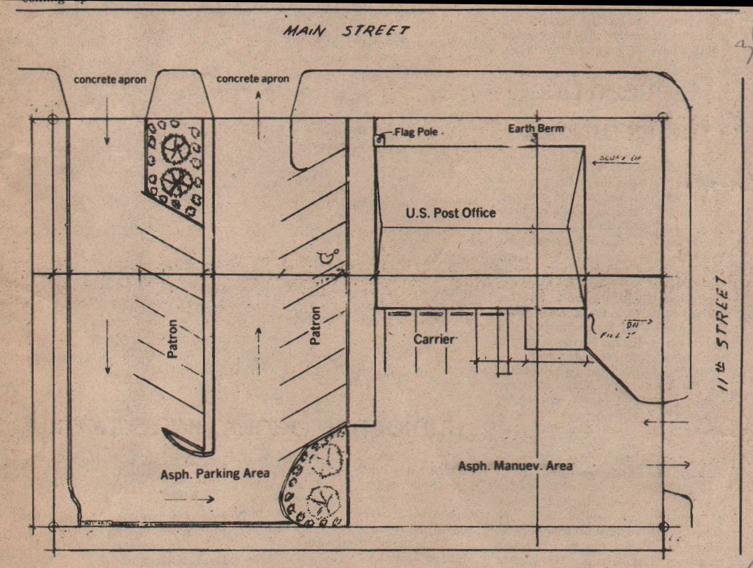 Proposed layout of the new Pomeroy post office as of August, 1980