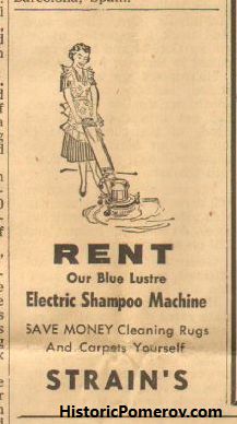 Historic Strains' advertisement, Pomeroy WA