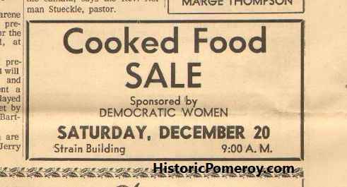 Historic Strains advertisement, Pomeroy WA