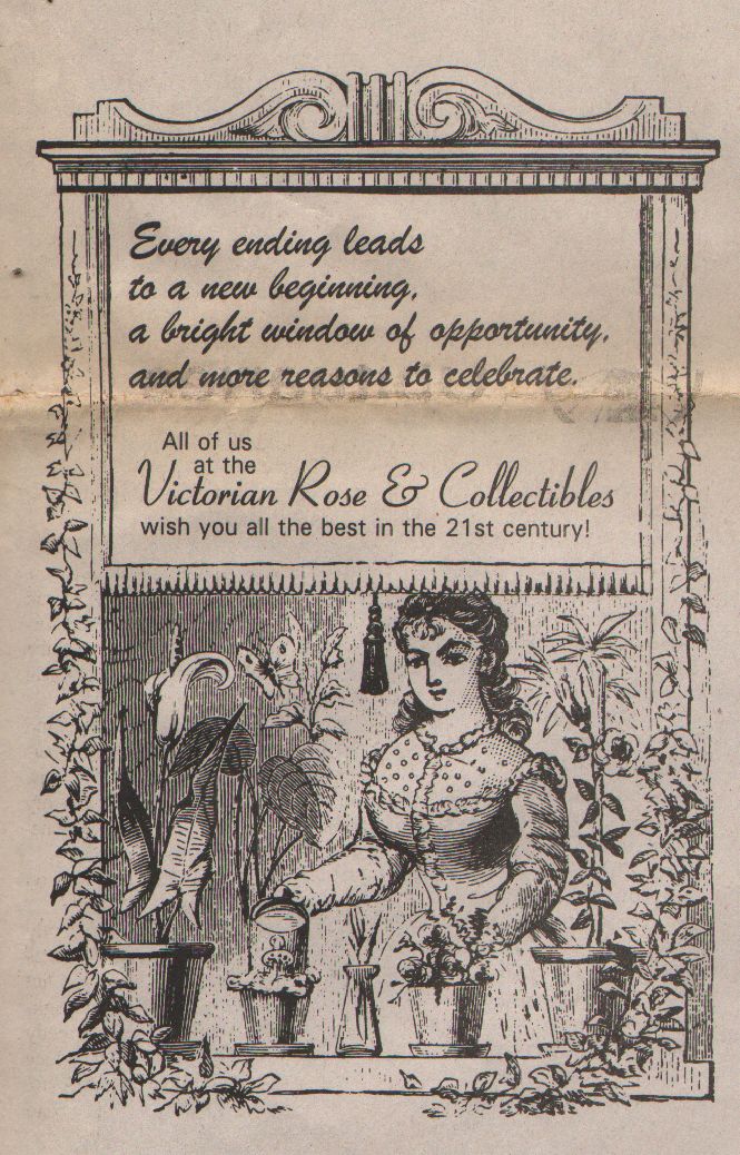 Victorian Rose Christmas advertisement from 1999