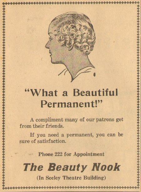 1935 advertisement for the Beauty Nook