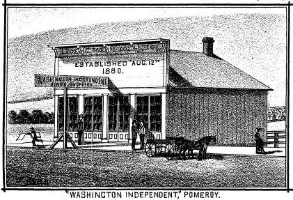 Washington Independent newspaper, Pomeroy WA,  1882