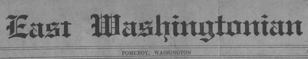 East Washington Newspaper Masthead, 1920s