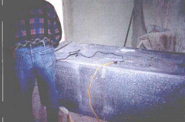 demolishing a shower stall